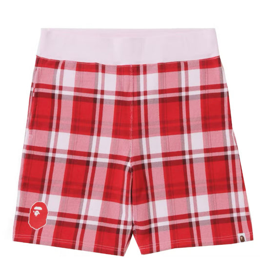 BAPE Check Gift Sweat Shorts
Red