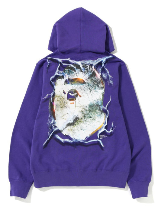 Bape Purple Metal Pullover Hoodie
