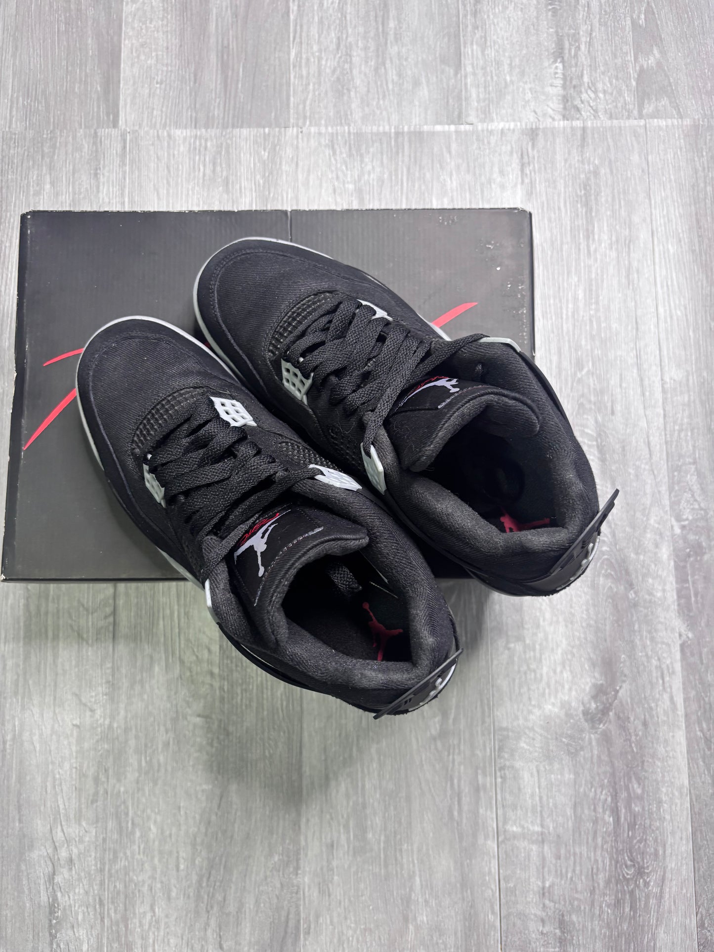 (Pre-Owned) Jordan 4 Black Canvas