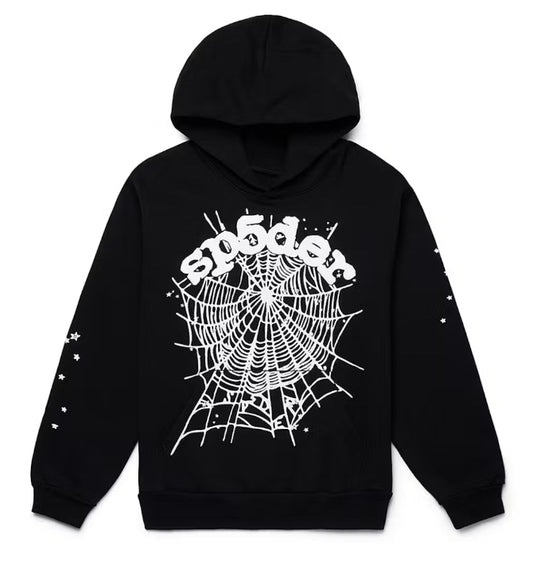 Sp5der og web hoodie Black