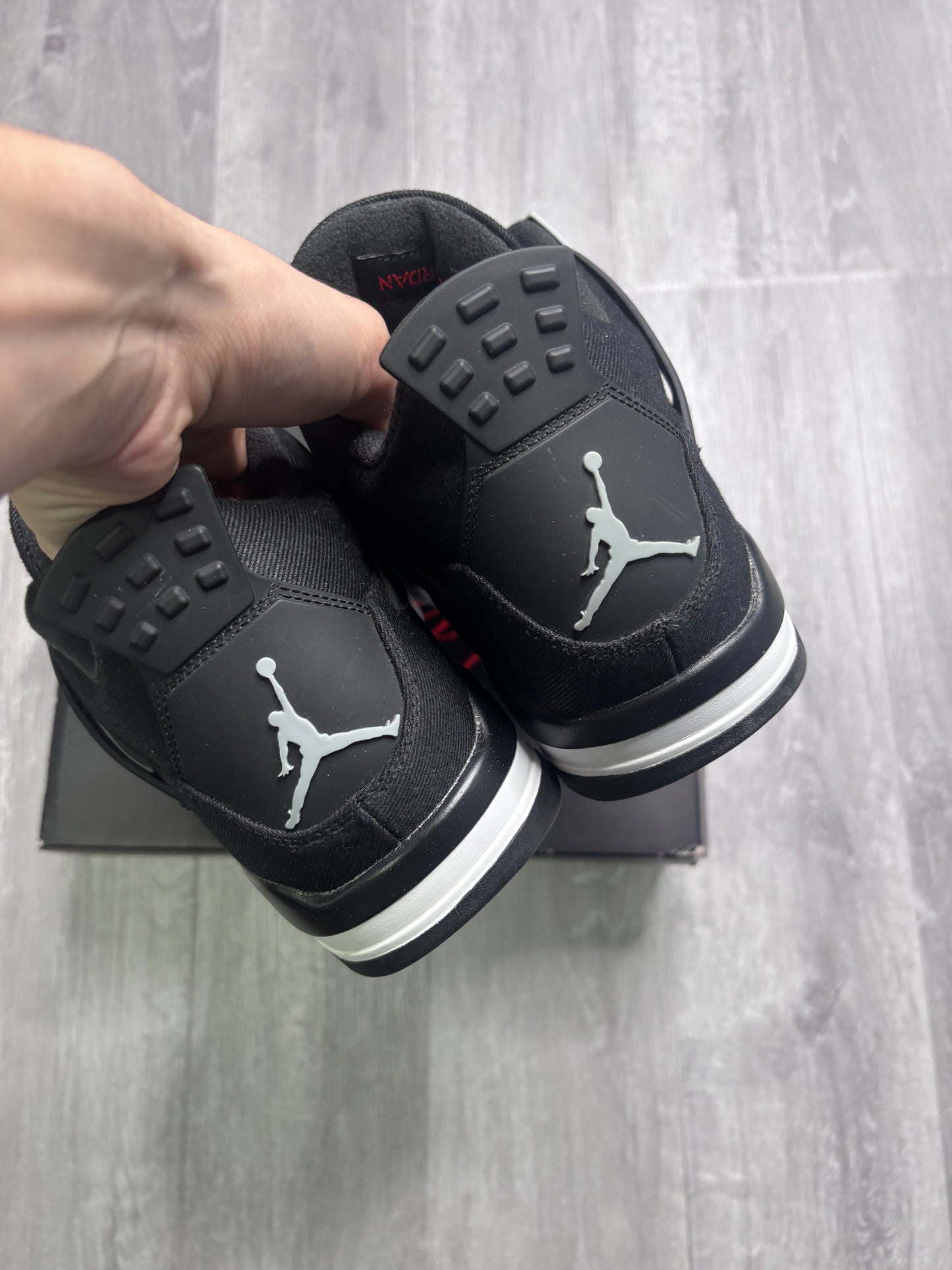 (Pre-Owned) Jordan 4 Black Canvas